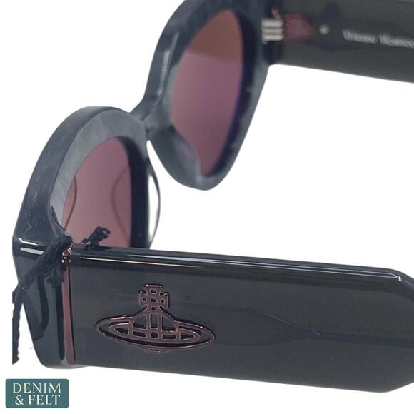 Vivienne Westwood Jackie Sunglasses Black/Brown UV Protection NEW/NWT!! main image 8